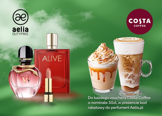 Voucher Costa Coffee + rabat 20% na kosmetyki w Aelia