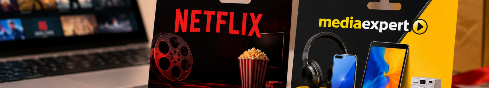 Karty podarunkowe Netflix i Media Expert – idealny pomysł na prezent online