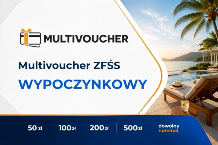 Uniwersalna Karta podarunkowa Multivoucher ZFŚS Wypoczynkowy